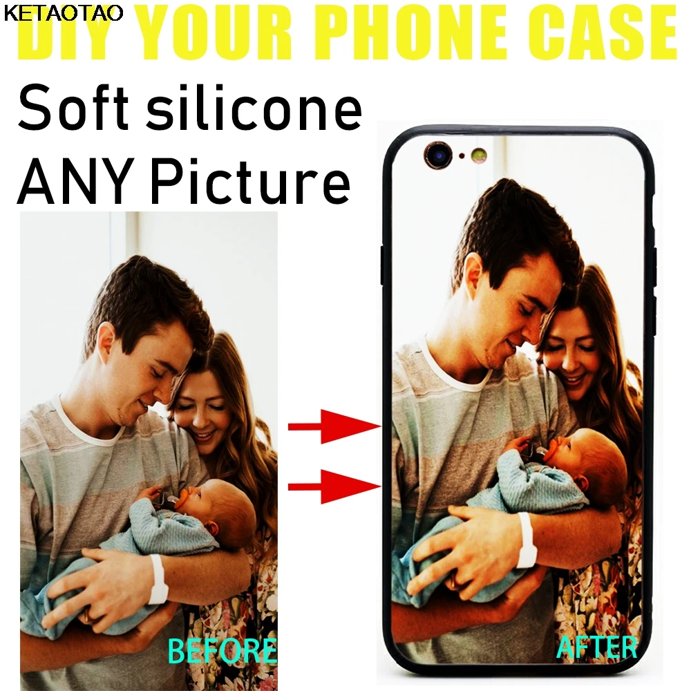 KETAOTAO настроить свой собственный образ DIY чехол для телефона s iPhone 4S 5C 5S 6 6S 7 8 X samsung