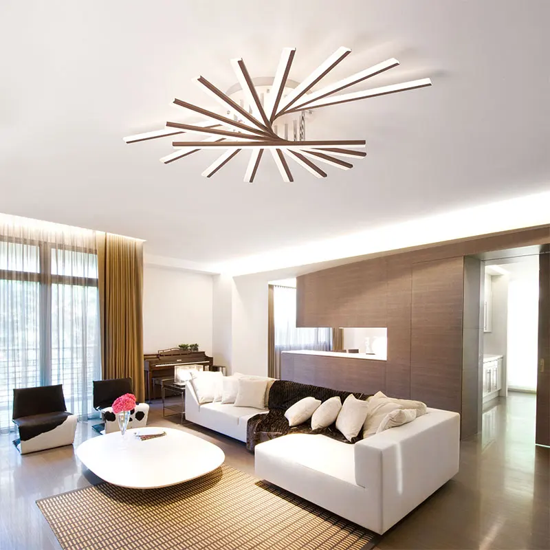 Techo de arañas LED acrílico moderno para sala de estar, dormitorio, Cocina, Diseño Deco, accesorios de iluminación para el hogar, AC90-260V de Lustre