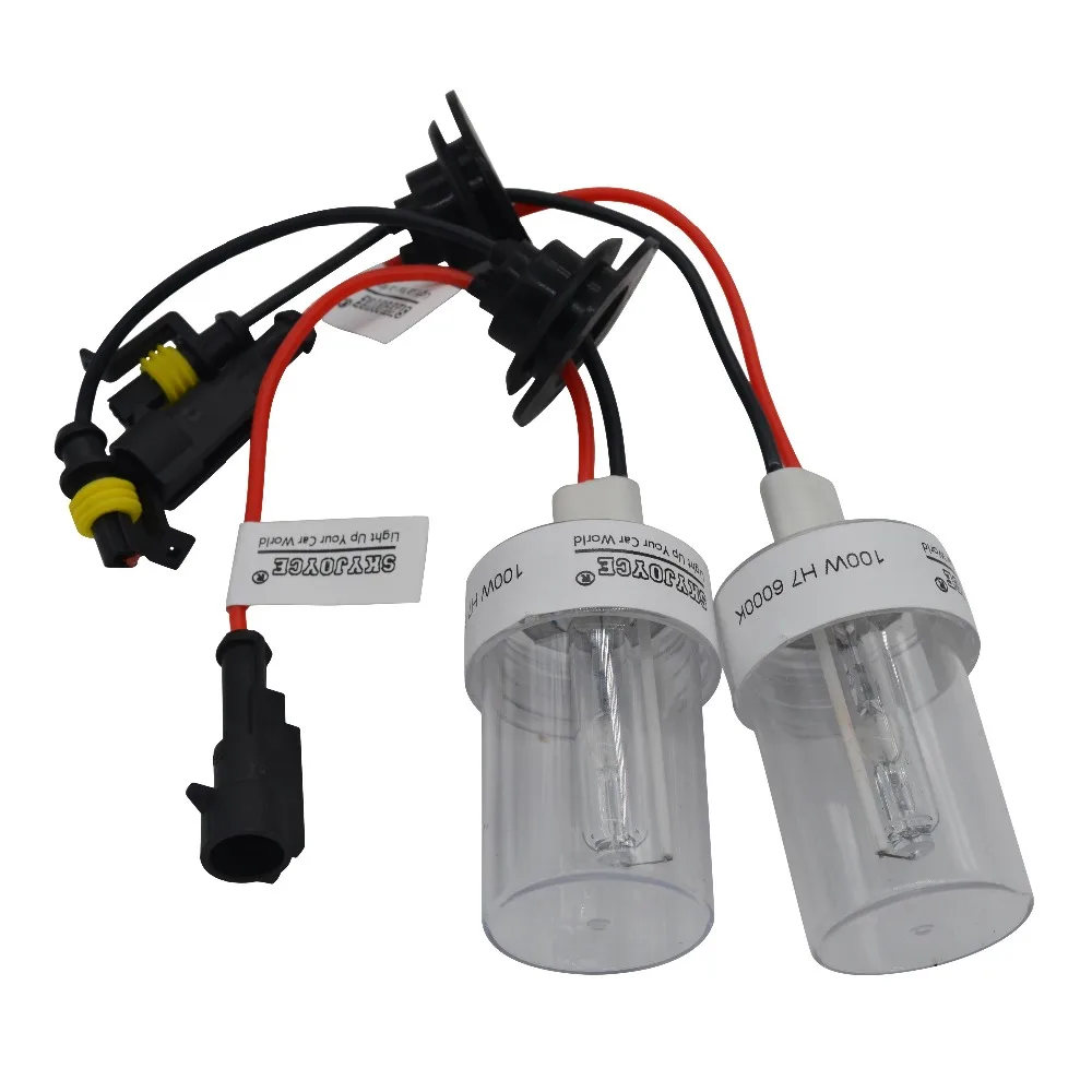 Hid лампы SKYJOYCE H11 H7 HB3 HB4 H1 100 Вт hid комплекты 4300 K 5000 6000 8000 быстрая и яркая H4 2 D2Y D2H|100w