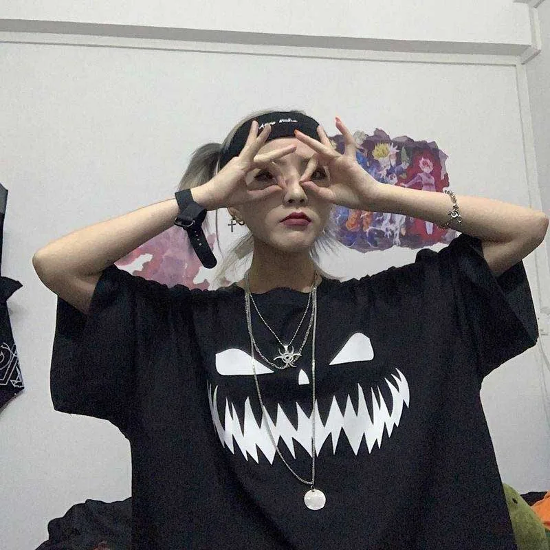 NiceMix Harajuku/футболка с принтом тыквы и буквами; Поддельные 2 штуки; Лоскутная Повседневная футболка с длинными рукавами; женская и Мужская Уличная одежда; топы