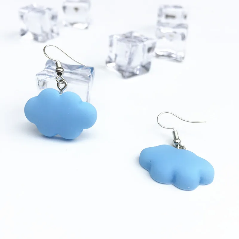 

Cute Handmade Clouds Earrings Funny Cartoon Resin Earrings for Women Girls Sweet Minimalist Funny Jewelry Gift 2020 Fashion