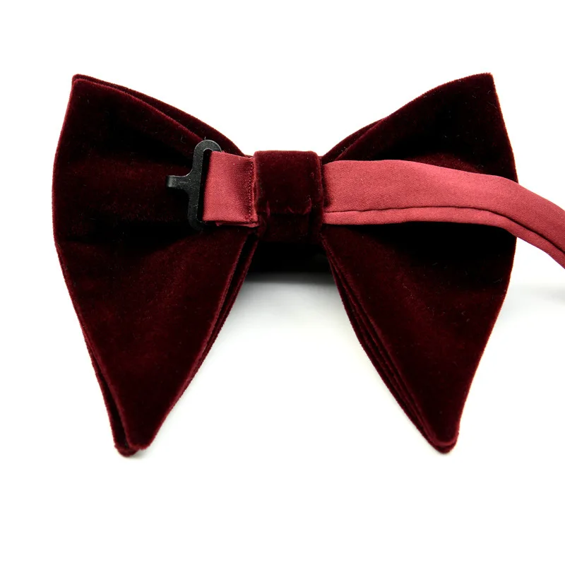 

Free Ostrich Fashion Double Velvet Bow Tie Bowtie Neckties For Men Wedding Party Suits Gravata Solid Doble Lazo De Terciopelo