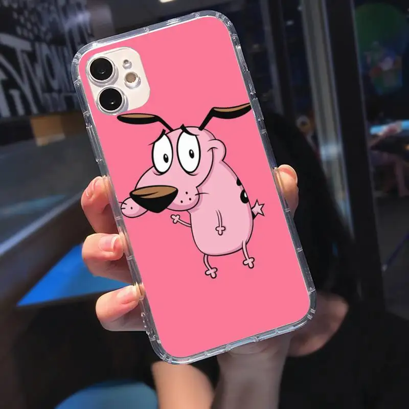 

C-cartoon C-courage C-cowardly D-dog Soft Phone Case Transparent Case For Iphone 6 6s 7 8 Plus XR X XS 11 12 Pro Max