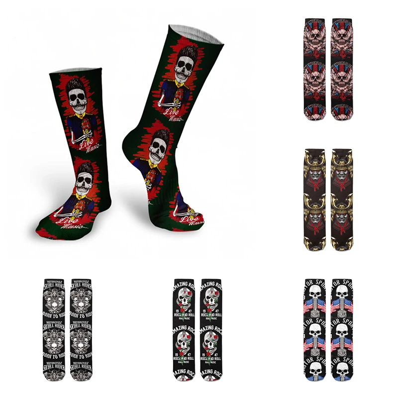 С прикольным Череп Леггинсы спортивные штаны носки для мальчиков и девочек