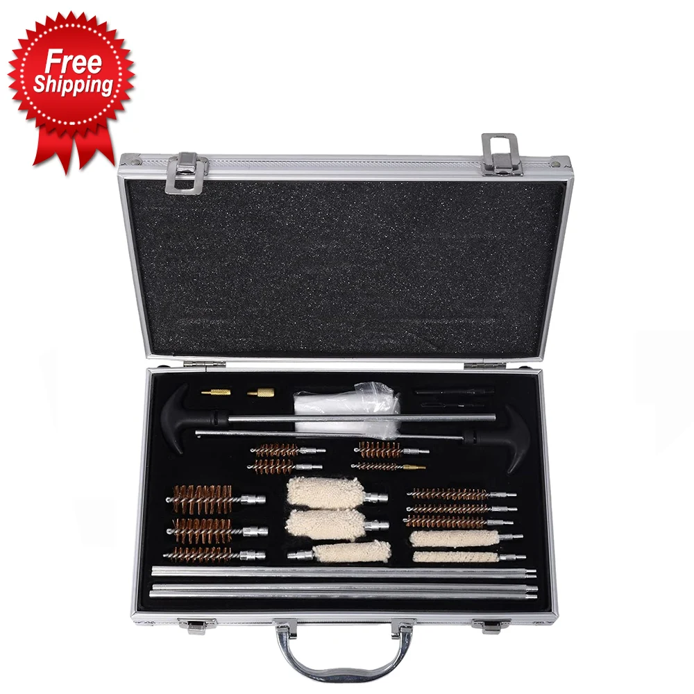 Набор для чистки пистолета Универсальный алюминиевый чехол переноски 28 штук