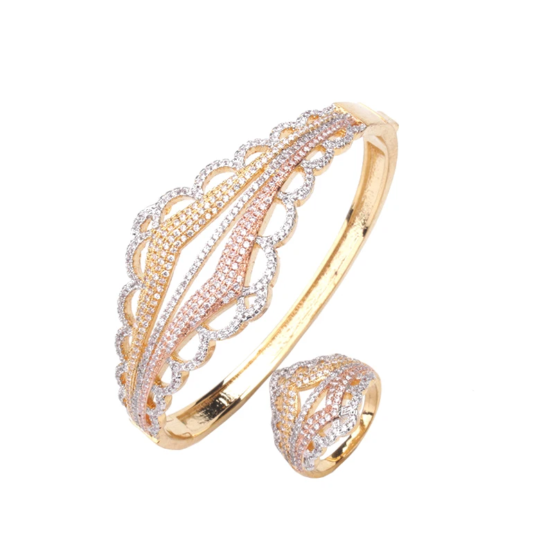 Роскошный модный разноцветный браслет, кольцо, ювелирные изделия для свадебвечерние НКИ, женское свадебное платье, аксессуары ручной работы в подарок B1093