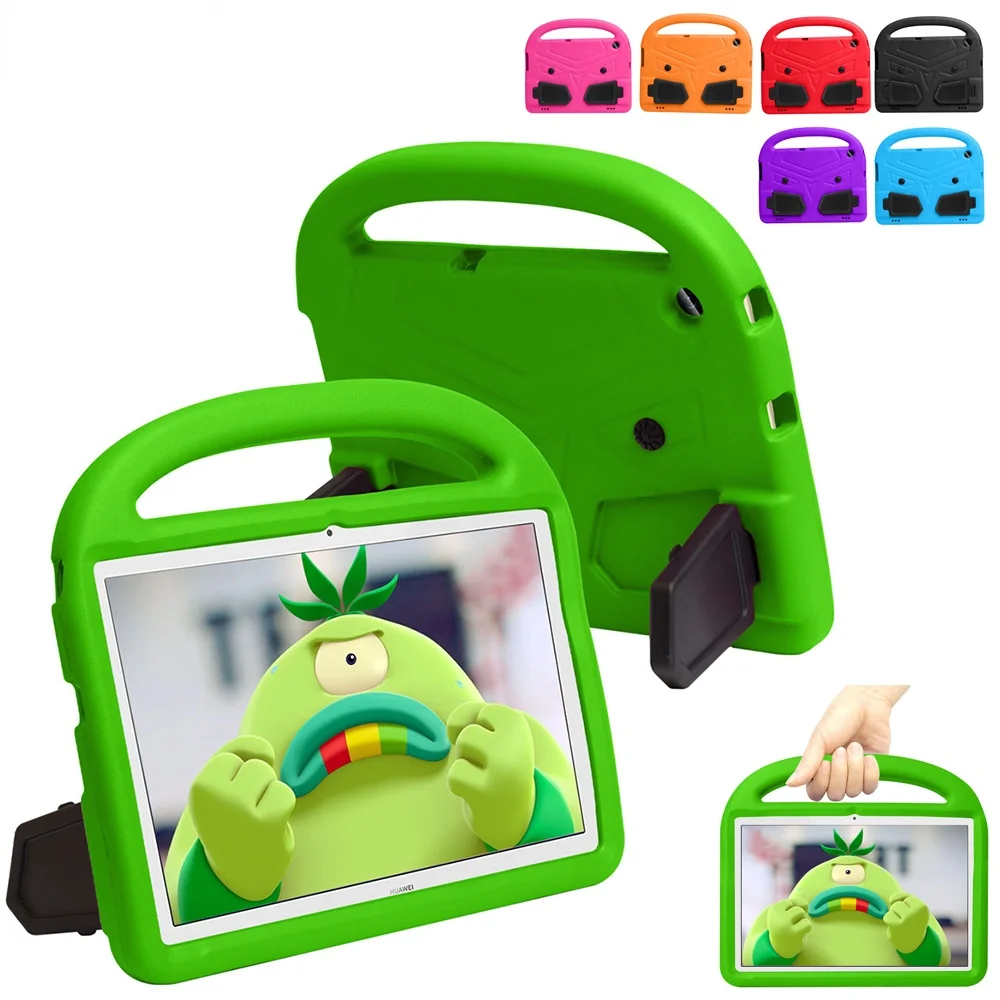 

Tablet Stand Case For Huawei Mediapad T10 T10S T5 T3 T8 M6 M5 M3 Lite 10.1 8.4 9.7 Kid Safe EVA Shockproof Full Body Cover Coque
