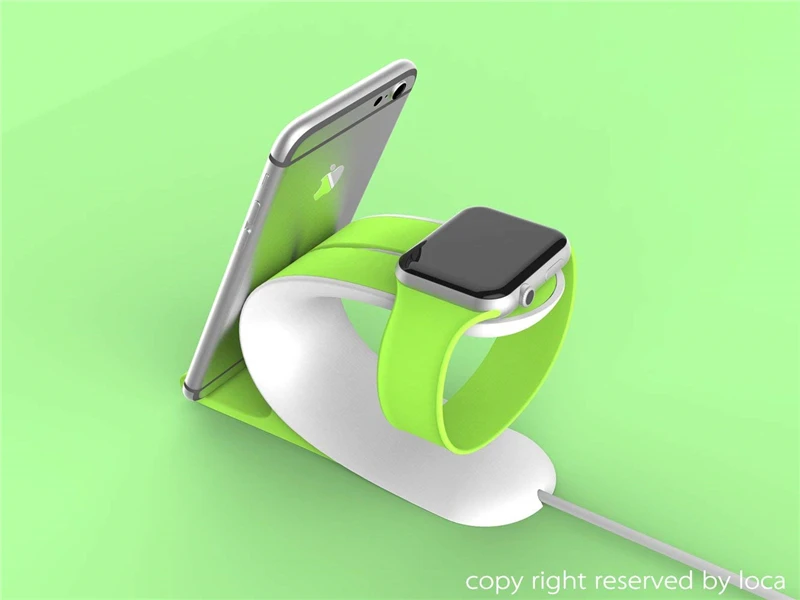 Зарядная док-станция 2 в 1 для смарт-часов Apple Watch 4 3 силиконовый держатель IPhone XR XS Max