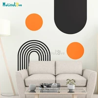 circle and boho arch decal living room bedroom nursery design modern home nordic style removable vinyl wall sticker mural bd739