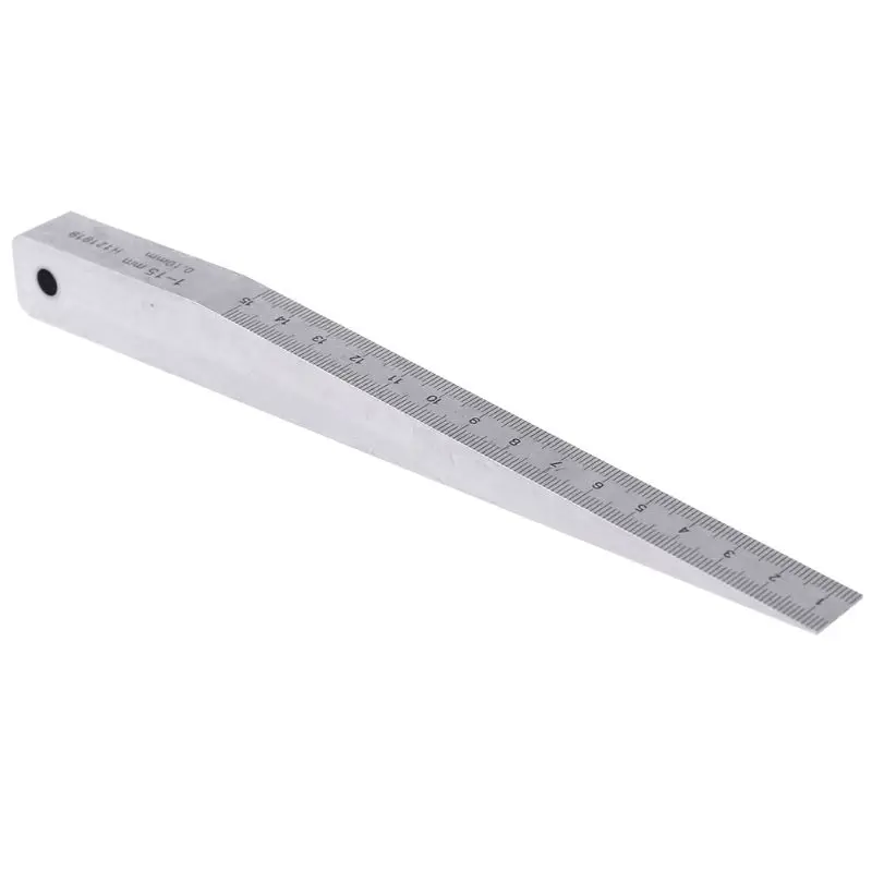1-15mm 0.5-10mm 0.4-6mm Wedge Feeler Gauge Crack Flatness Layout Insert Welding Taper Measure Tool Caliper |