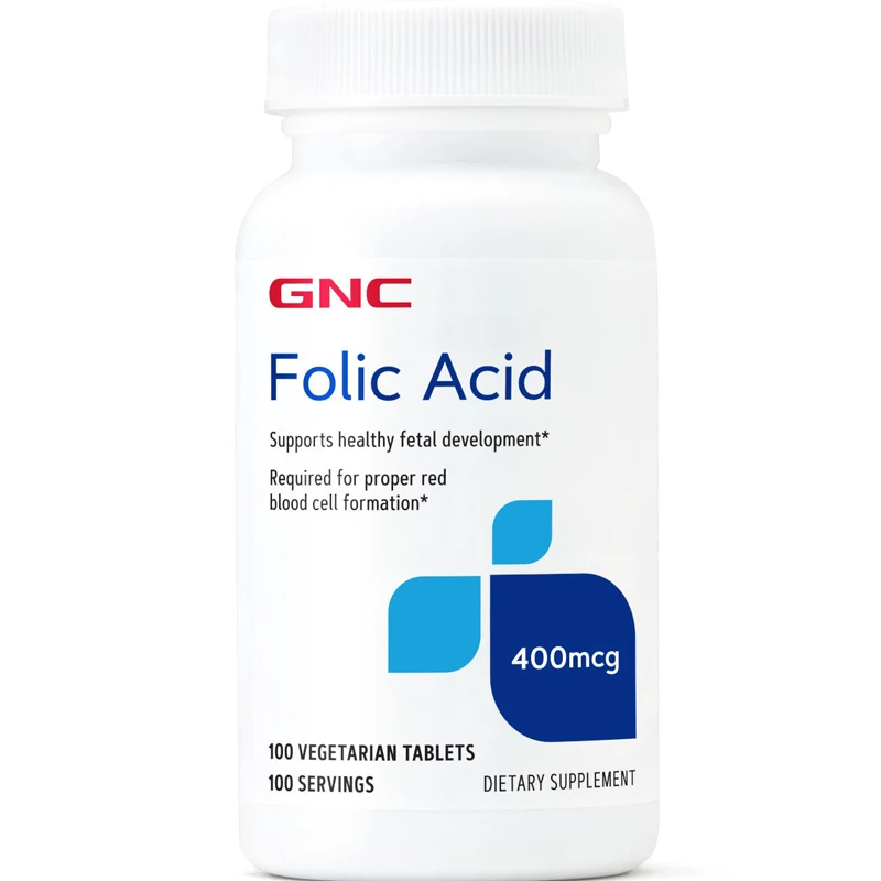 

Free shipping Folic Acid 400 mcg 100 tablets supports healthy fetal development