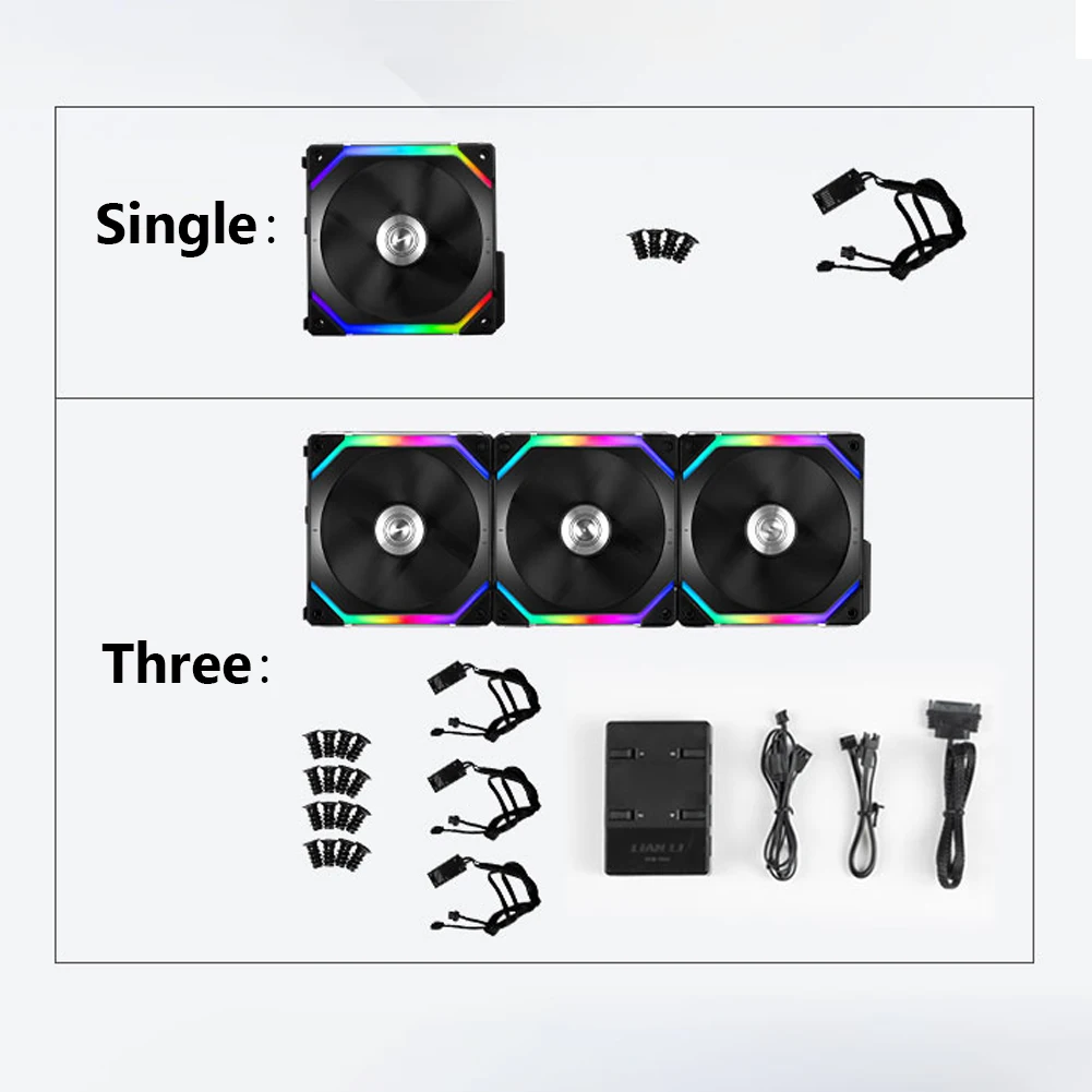 

LIANLI UNI FAN DC 5V ARGB PC Case Fan SL120 Cable Free PIN To PIN Contact Power And Signal PC Case Water Cooling Kit CPU Cooler