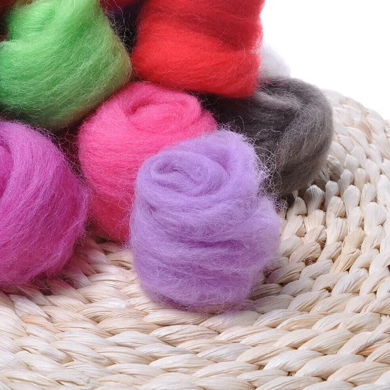 1 комплект 40 Цвета шерстяного фетра инструменты для игл иглы валяния коврик