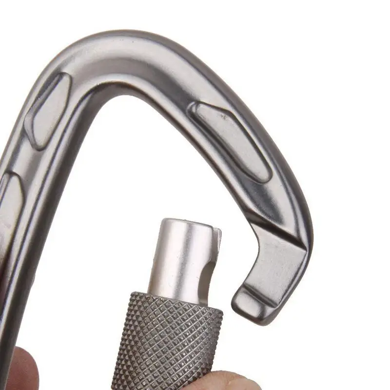 

24 KN Locking Screw Aluminum alloy carabiner D Shape Climbing Mountaineering