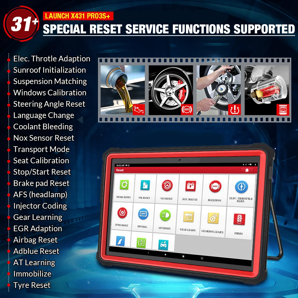 Launch X431 PRO3S + 10 1 дюймовый полный системный Профессиональный сканер Код ЭБУ 30 Сброс
