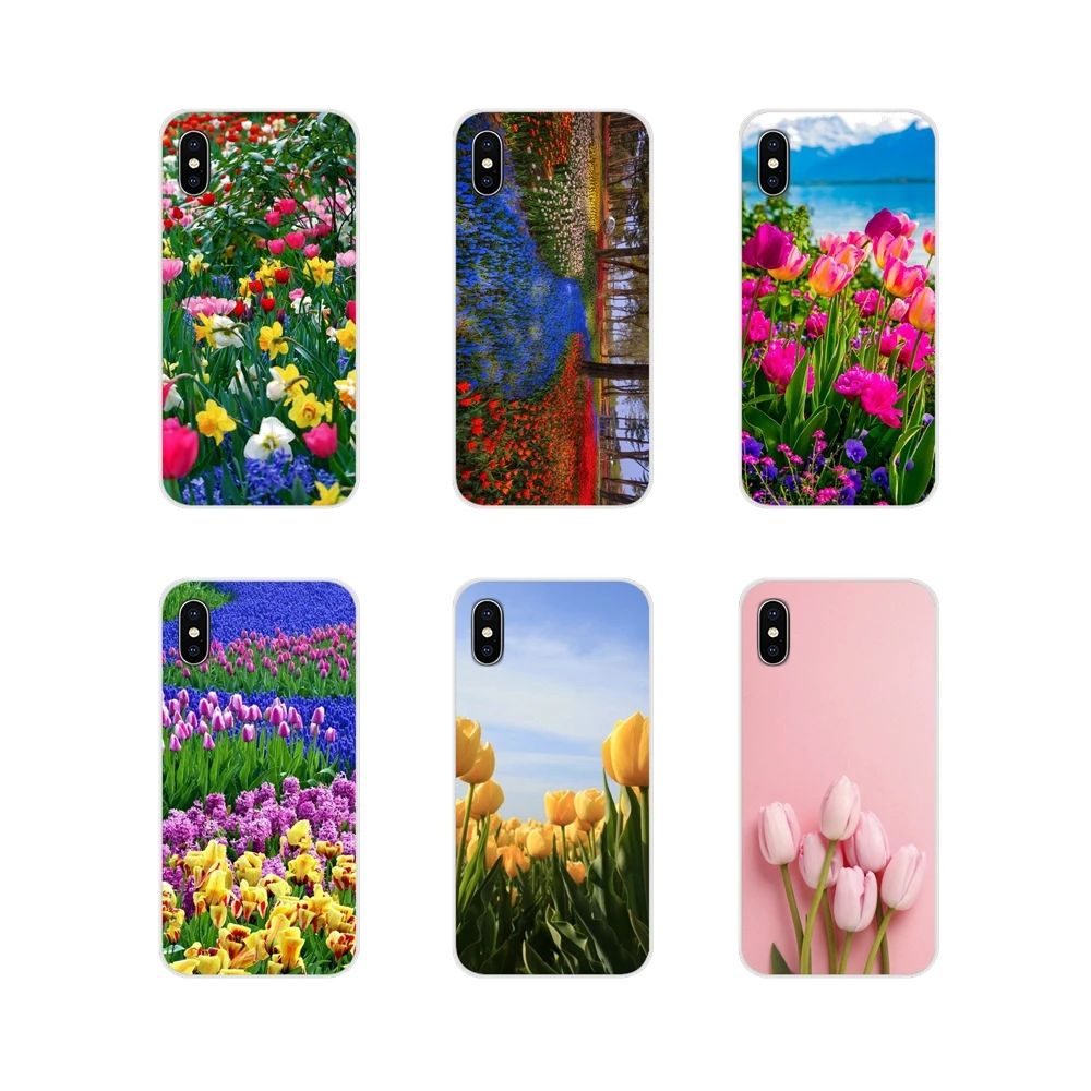 Синий с яркими весенними тюльпаны для huawei Nova 2 3 2i 3i Y6 Y7 Y9 Prime Pro GR3 GR5 2017 2018 2019 Y5II Y6II
