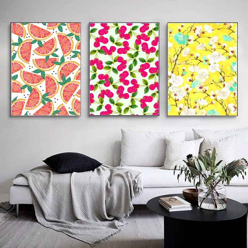 Современные картины оранжевого цвета на стену для гостиной постеры с цветами и