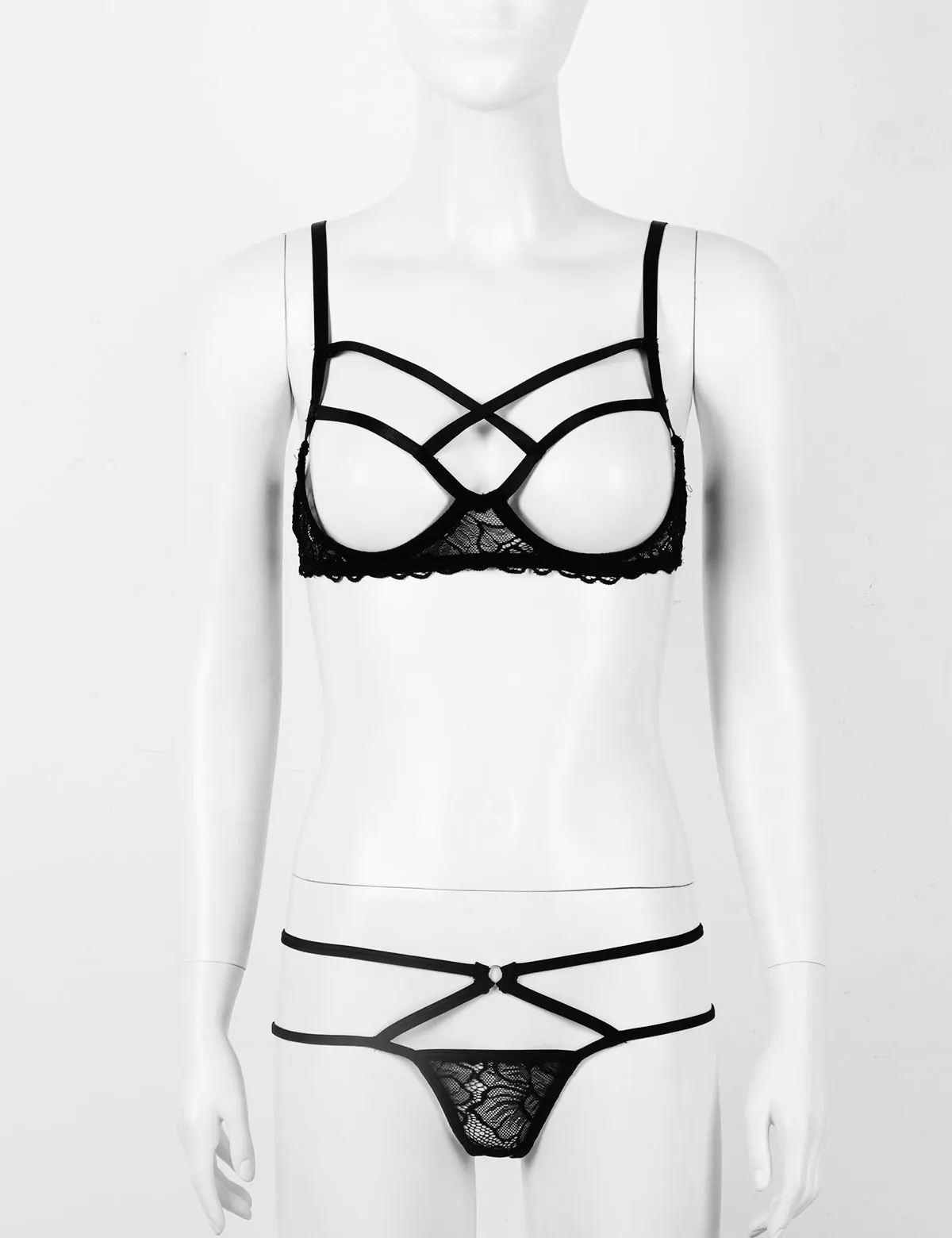 Женское микро-бикини эротическое прозрачное кружевное нижнее белье откровенное