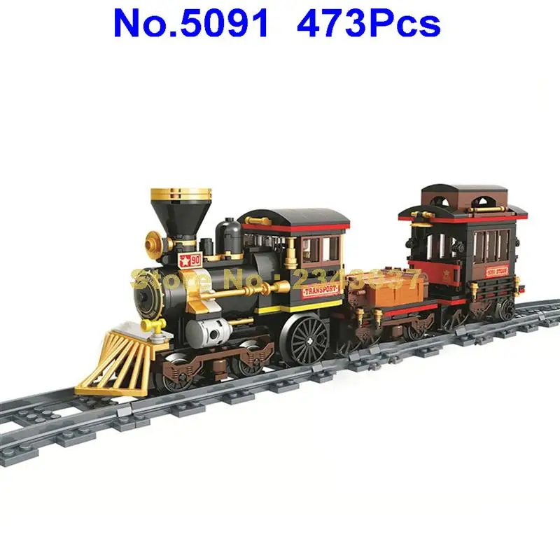

Winner 5091 473pcs Classic City Steam Train Urban 3 Building Blocks Toy bricks