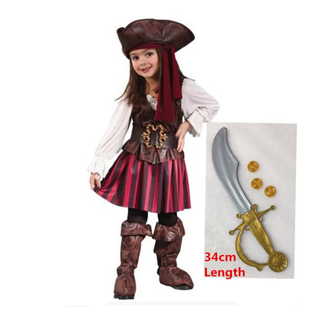 

Girls Elis Pirate Captain Cosplay Costume Halloween Carnival Party Dress