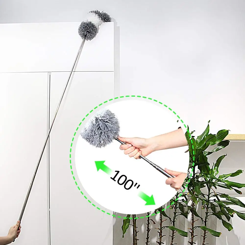 Cleanhome дастер телескопирование микроволокна Duster с выдвижным стержнем 100 дюйма из
