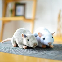 cute grey white mouse simulation stuffed soft plush toy lovely kawaii dolls animal mini real life lifelike toys kids child gift