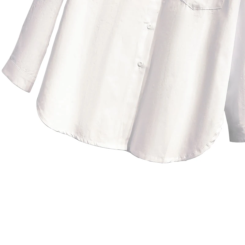 

Women Shirts White Pink Loose Oversized Fashion Woman Blouses Casual Office Neutral Style Female Tops Pockets Lapel All-Match