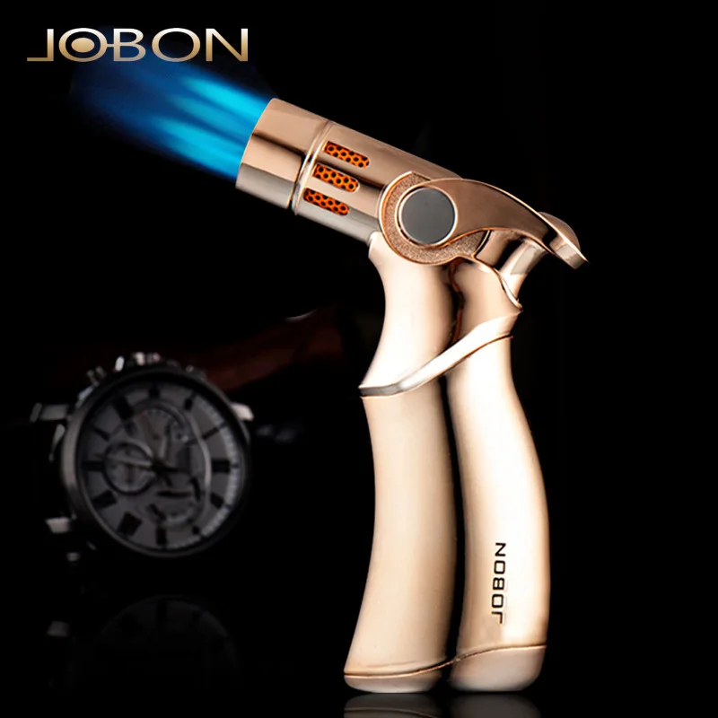 

High Grade Gift Stainless Steel Four Straight Flush Lighter Spray Gun Cigar Welding Gun Turbine Gas Kitchen Barbecue Metal Butan