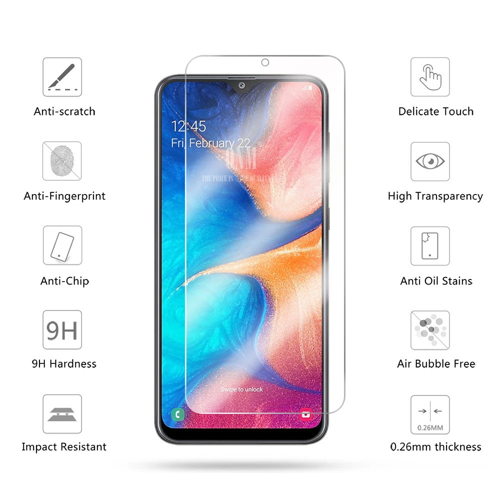 2 шт закаленное стекло для Samsung Galaxy A20e Защита экрана Защитная стеклянная