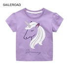 Летняя хлопковая футболка с коротким рукавом для мальчиков и девочек