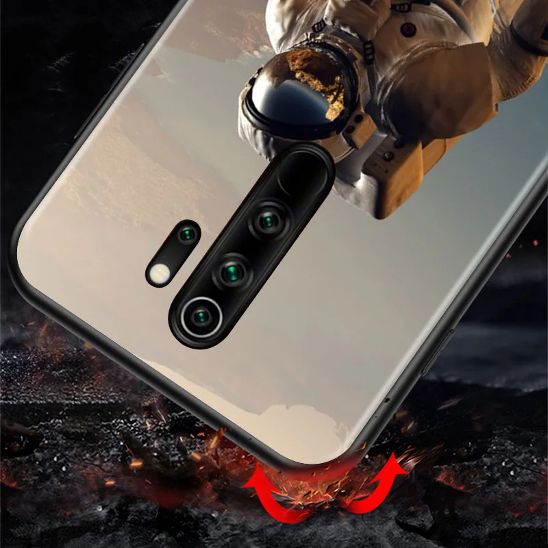 

Space Astronaut Art Black Cover For Xiaomi Redmi 10X 9I 9C 9A 9 GO K30 Ultra K20 8A 8 7A 7 S2 6 Pro 5G Phone Case