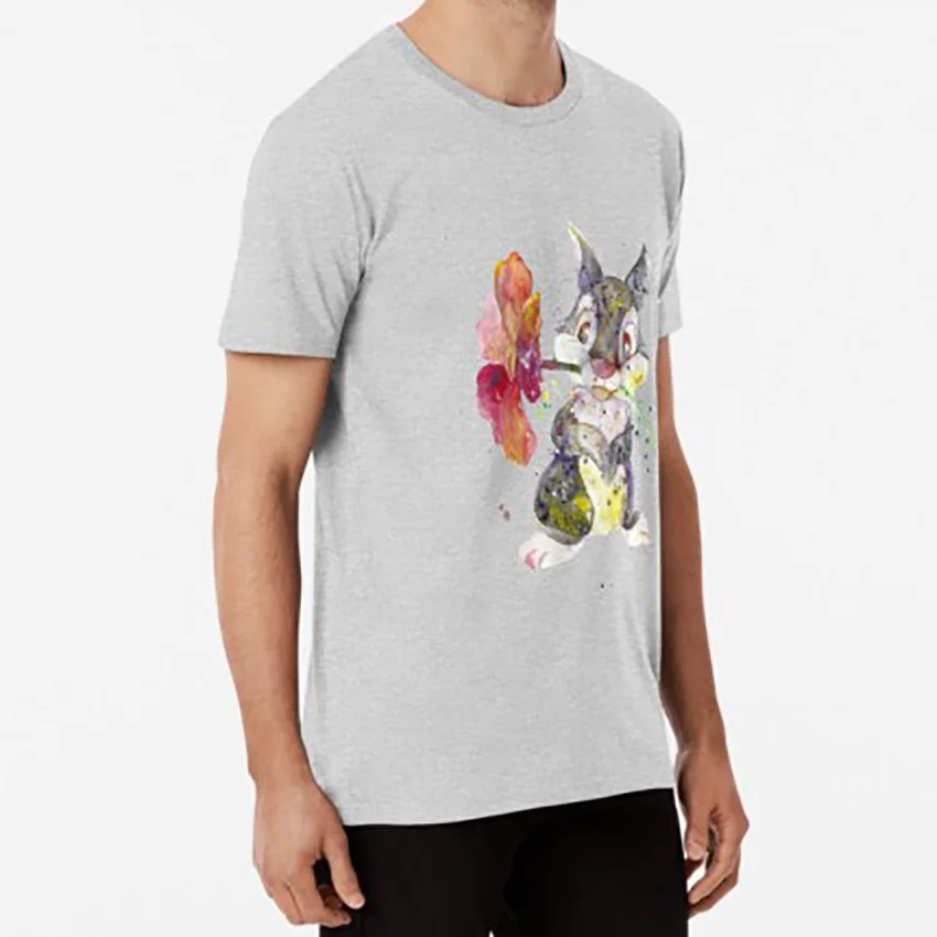 Thumper. Футболка thumper bunny с цветком bambi акварельное искусство домашний декор