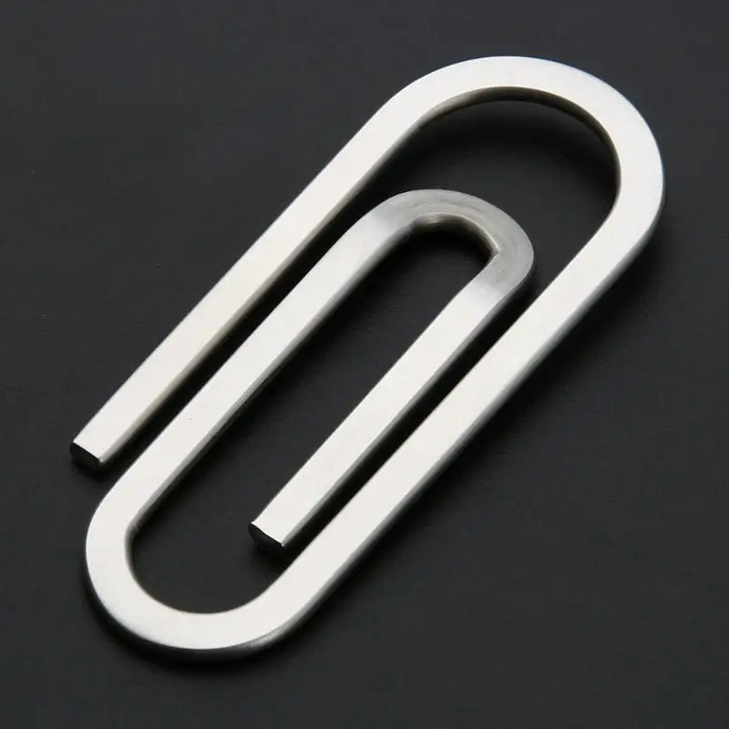 

Stainless Steel Metal Multi-Function Men Money Clips Paper Clip Holder Folder Credit Card Portfolio Money Holder Silver Clip Hot