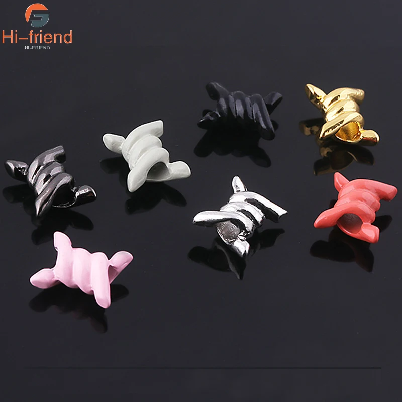 

50Pcs/Lot Barbed Wire Brambles Shoe Mark Accessories Keychain Young Men Women Casual Shoes Accessories Jewelry Wholesale