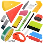 Набор инструментов EHDIS клейкая, из углеродного волокна, для удаления виниловой пленки, наклеек, силиконовый скребок тонировки окон автомобиля, безножевой резак