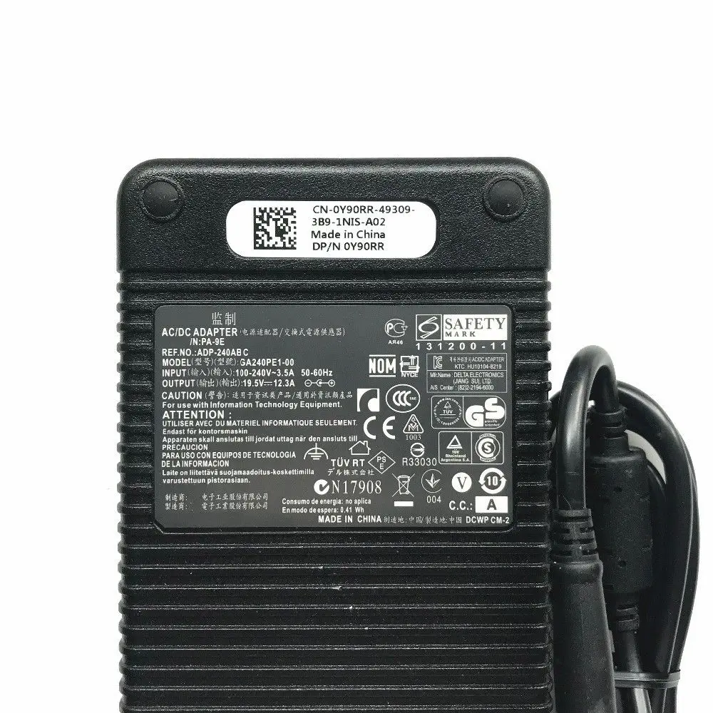 19 5 V 16.9A 330W адаптер переменного тока подходит для Dell Alienware M18x DA330PM111 0Y90RR|Адаптеры