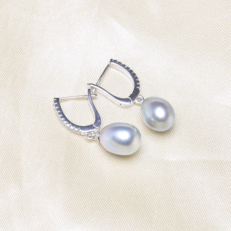 Женские серьги подвески с натуральным жемчугом Свадебные/вечерние из