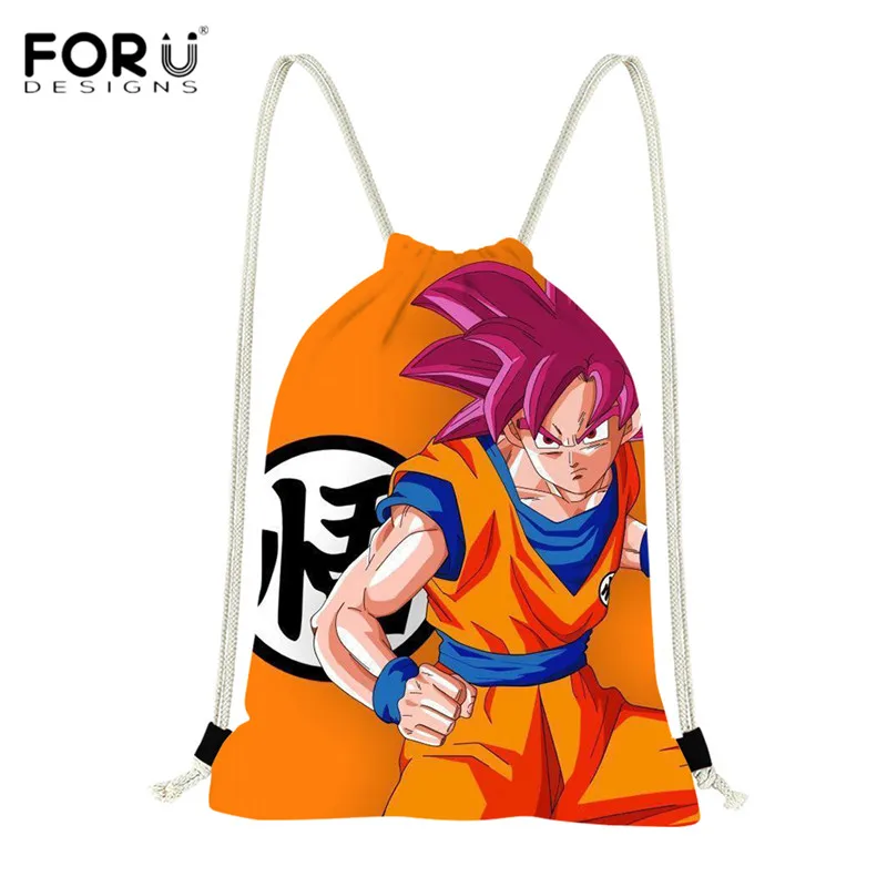 FORUDESIGNS/горячая аниме Dragon Ball Z Супер шнурок рюкзак для детей мальчиков Прохладный Saiyan солнце Гоку Вегета печати школьные сумки - Цвет: HMA316Z3