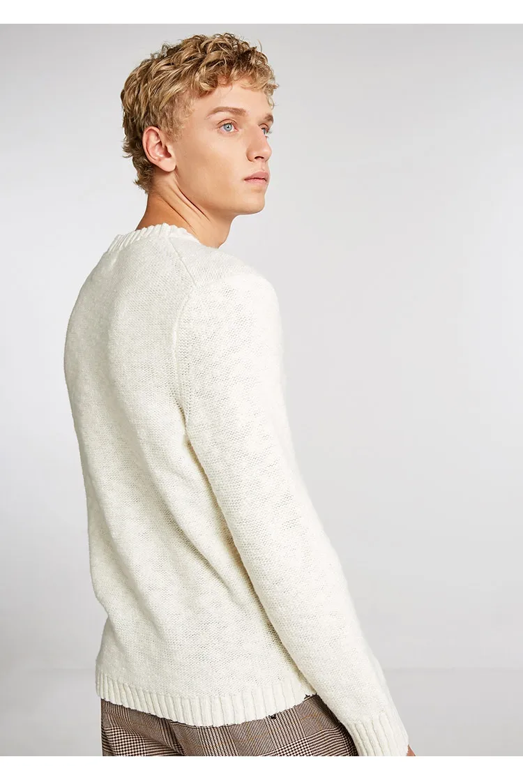 JackJones мужской сплошной цвет шерстяной ткани свитер 218425528