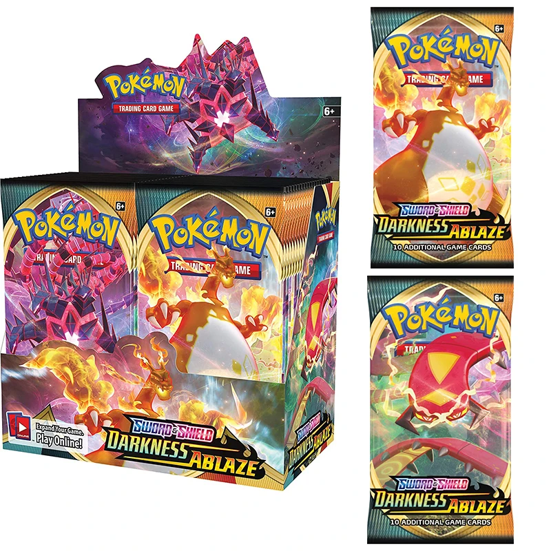 

Аниме Pokemon 324 шт. карточка TCG: меч и щит темнота Ablaze герметичная коробка бустер коллекция торговые карточки детская игрушка подарок