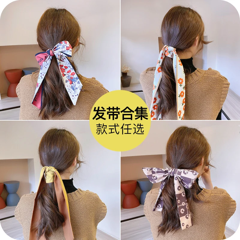 Интернет знаменитости галстук бабочка волосы тесемка шарф модный Ins повязка на