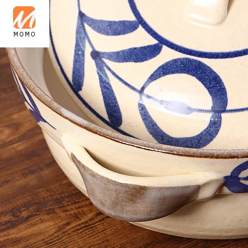

Ceramic Casserole for Making Soup Porridge Large Capacity Soup POY No. 8 Heat-Resistant Stew Pot High Quality and Durable