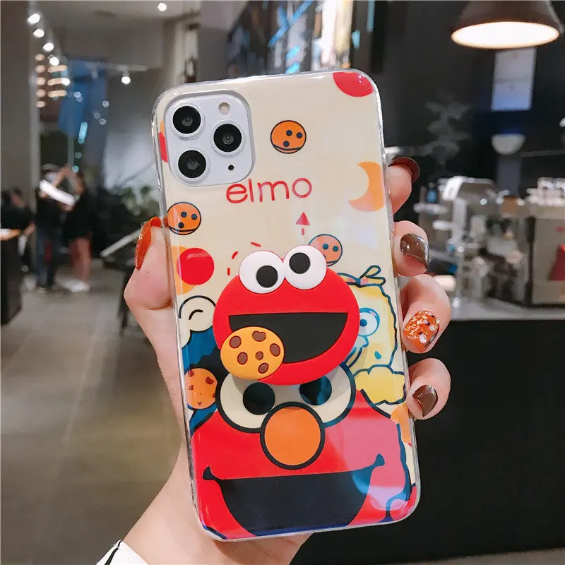 Милый чехол Elmo с изображением печенья и монстров для iphone 12 11 7 8 Puls X XR XS Max футляр