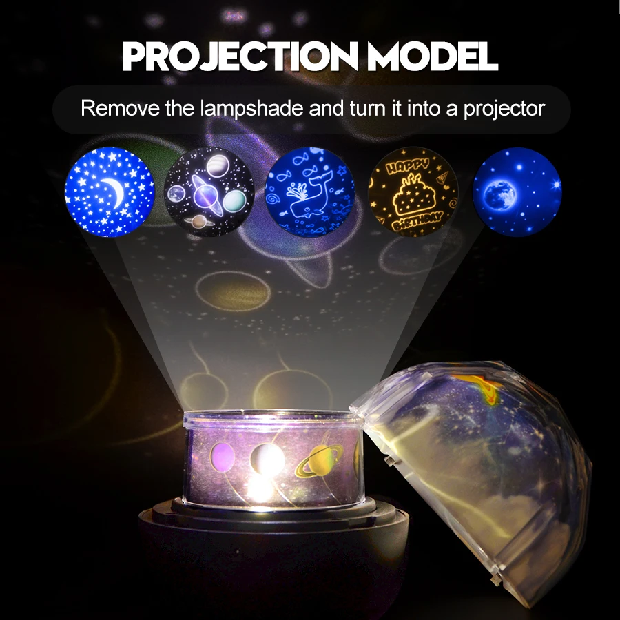 Magic Starry Sky Projector Planet Toy Earth Universe LED Lamp Colorful Rotate Flashing Star Kids Baby Christmas Gift | Игрушки и хобби
