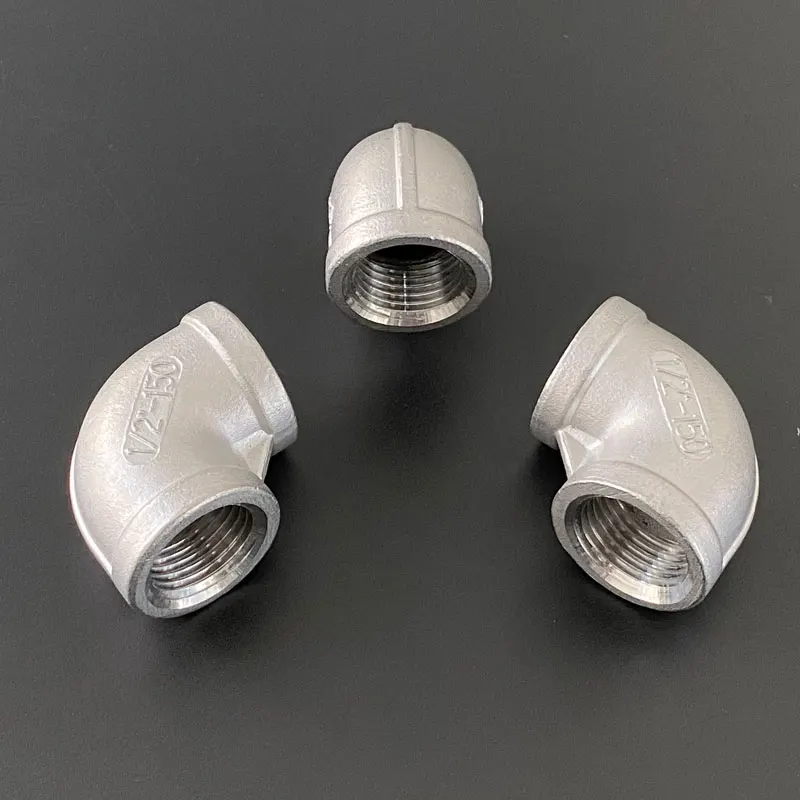 

1/2" 90 Degree Elbow Pipe Fitting Coupling Connector Adapter Stainless Steel 304 316 BSPT NPT