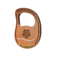 lyre harp 16 strings piano harp lyre harp wooden mahogany musical instrument lyre harp with tuning wrench spare strings