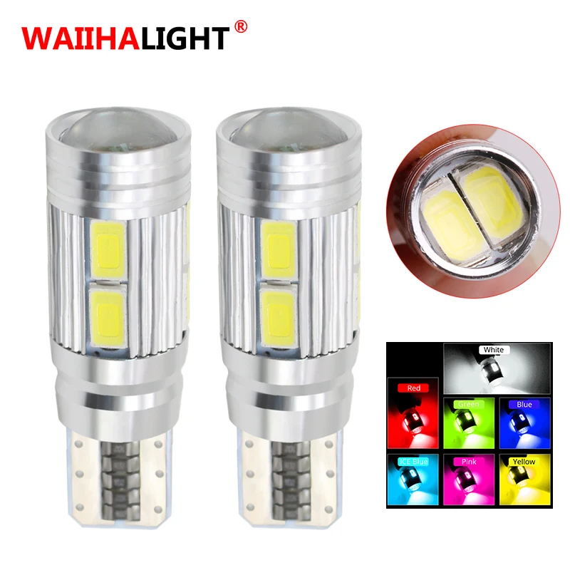 

2x сигнальная лампа супер яркий T10 светодиодный W5W лампа 12V 800LM 5630 чипы T10 W5W/194 светодиодный задний тормоз лампа для чтения