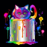 shayi diy 5d diamond painting colorful cat animal full squareround drill mosaic embroidery cross stitch home decor picture