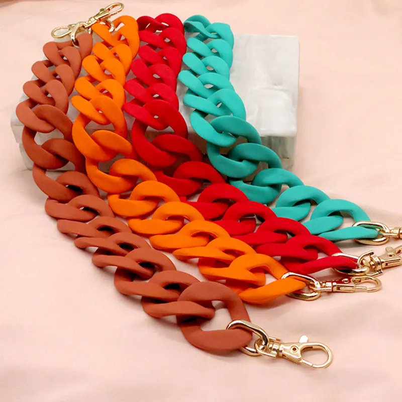 1PC 38cm Detachable Replacement Shoulder Bag Strap Fish Bone Acrylic Resin Handbag Chain Strap Bands Bag Accessories Bag Handles