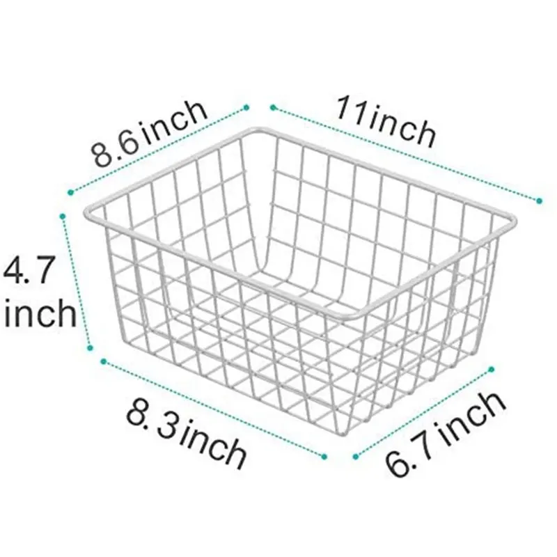 Белая железная корзина для хранения 2 шт. | Дом и сад